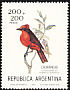 Scarlet Flycatcher Pyrocephalus rubinus  1978 Inter-American philatelic exhibition 