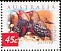 Painted Finch Emblema pictum  2001 Nature of Australia - Desert birds Sheet, p 14x14Â½