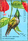 Antillean Crested Hummingbird Orthorhyncus cristatus  1997 Overprint BARBUDA MAIL on Antigua & B 1995.04 Sheet