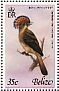 Tropical Royal Flycatcher Onychorhynchus coronatus  1980 Birds Sheet, red '1980'