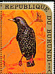 Common Starling Sturnus vulgaris  1970 Birds, new face values 
