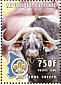 Yellow-billed Oxpecker Buphagus africanus  2000 Buffalos 4v sheet with 2 of each