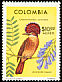 Tropical Royal Flycatcher Onychorhynchus coronatus  1977 Colombian birds and plants 