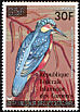 Malagasy Kingfisher Corythornis vintsioides  1979 Overprint Republique Federaleâ€¦ on 1978.01 