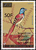Malagasy Paradise Flycatcher Terpsiphone mutata  1979 Overprint Republique Federaleâ€¦ on 1978.01 