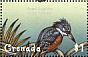 Ringed Kingfisher Megaceryle torquata  2000 Birds Sheet