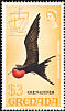Magnificent Frigatebird Fregata magnificens  1974 Overprint GRENADINES on Grenada 1968.01, 1969.01-2 