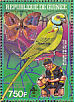 Seychelles Parakeet Psittacula wardi â€   1993 Overprint 50 eme ANNIVERSAIRE... on 1988.02  MS