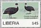 Western Crested Guineafowl Guttera verreauxi  2007 Birds of Africa Sheet