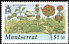 Lesser Antillean Euphonia Chlorophonia flavifrons  2002 Wild flowers of Montserrat 4v set