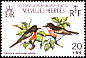 Pacific Robin Petroica pusilla  1980 Birds, French issue 