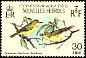 Vanuatu White-eye Zosterops flavifrons  1980 Birds, French issue 