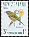 New Zealand Bellbird Anthornis melanura  1966 Health stamps 