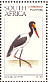 Saddle-billed Stork Ephippiorhynchus senegalensis  1997 Waterbirds, Ilsapex 98 Sheet, p 14Â¼x14