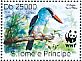 Blue-breasted Kingfisher Halcyon malimbica  2014 WWF Sheet with 2 sets