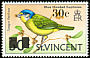 Lesser Antillean Euphonia Chlorophonia flavifrons  1973 Surcharge on 1970.01 