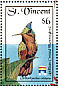 Antillean Crested Hummingbird Orthorhyncus cristatus  1992 Hummingbirds, Genova 92  MS