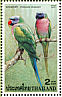 Red-breasted Parakeet Psittacula alexandri  2001 Parrots Sheet, p 13Â½
