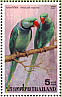 Alexandrine Parakeet Psittacula eupatria  2001 Parrots Sheet, p 13Â½