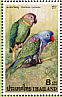 Blue-rumped Parrot Psittinus cyanurus  2001 Parrots Sheet, p 13Â½