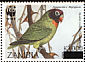 Black-cheeked Lovebird Agapornis nigrigenis  2003 Surcharge on 1996.01 